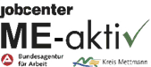 Logo des Jobcenter ME-aktiv sowie der Arbeitsagenturen und des Kreises Mettmann